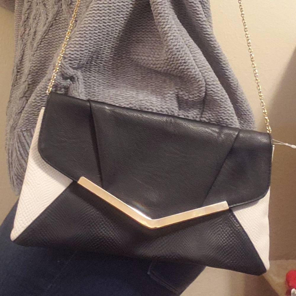 Black and White clutch bag